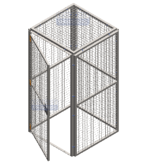 MSC105 fully enclosed Modular Storage Cage - 1050mm